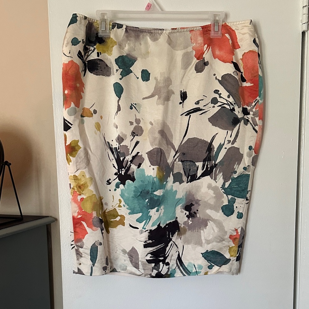 Jones New York Multicolor Floral Pencil Skirt